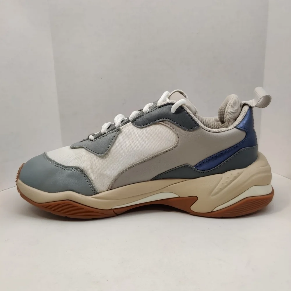 PUMA Running Sneakers Thunder Electric Chunky Grey Pink Leather Women's Sz‎ 6.5